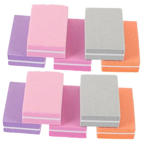 Bloque Pulidor de Uñas de Esponja Mini, 100 Piezas | Manicura y Pedicura, Apto para Uñas de Manos y Pies, Uso en Salón, Compacto Color Aleatorio