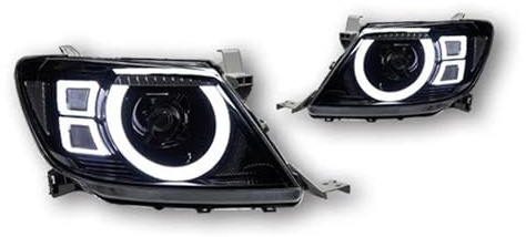 YUCHUJCGSS Faro Principale Per Toyota Per HILUX Per VIGO Fari A LED 2007-2011 Luci Per Auto Lampada DRL Proiettore Lente Accessori Per Auto Fari Fanali Anteriori