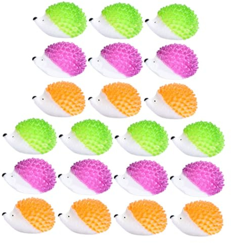 Hemobllo 21 Pièces Miniature Hérisson Décoration Résine Figurines Animaux Multicolores pour Accessoires Jardin Fées Décoration Micro Paysage DIY
