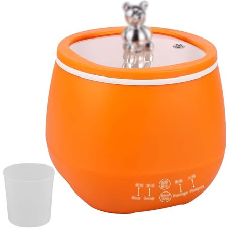 Arrocera sin Coser, 1.2L Arrocera pequeña con Recubrimiento Antiadherente, Mini arrocera portátil, prepara Tartas, guisos o sopas, función de Mantener el Calor,001