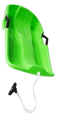 Zanthicia Trineo de Nieve de Polietileno Premium con Asas Cuerda para Esquiar y Patinar. Ideal para familias, Verde, 65 x 42 x 14 cm