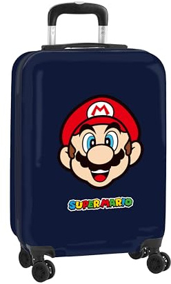 Super Mario Mamma MIA - Trolley de Cabina 20 Pulgadas, Maleta con Ruedas, Candado de Seguridad, Maleta Ligera, 34.5x20x55 cm