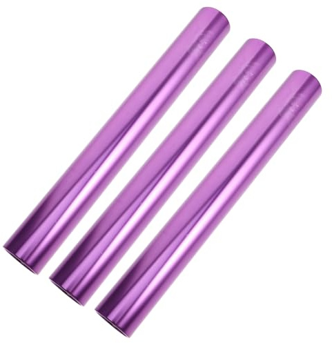 ORFOFE Staffetta in Alluminio Ultraleggero 3 Pezzi da 38 CM Bastone da Corsa per Pista Sportiva Attrezzatura per Gare Sprint e Allenamento Finitura Liscia e Colori Vivaci per