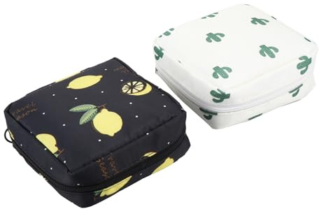 Sergé Trousse à Cosmétiques 2 Pièces Portable Imperméable, pour Femmes | Légère et Facile à Transporter, Format Mini pour Cosmétiques et Coins, Finition Soignée