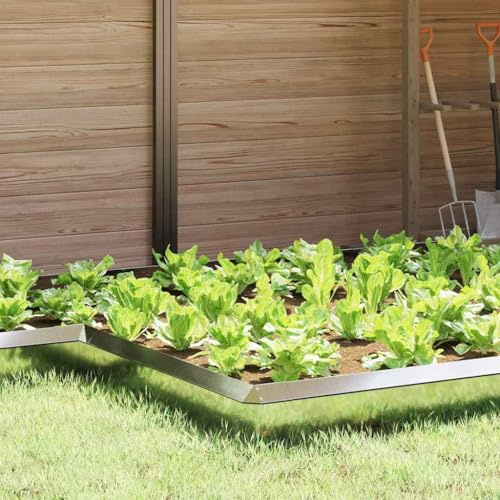 Genérico Valla para Caracoles Plateado 13,5 x 13,5 x 25 cm, Ribetes y Bordes para jardín Plata,874869