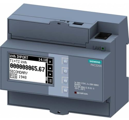 Siemens 7KM2200-2EA40-1JA1 Elektrischer Timer, Power current, kWh, 540 g