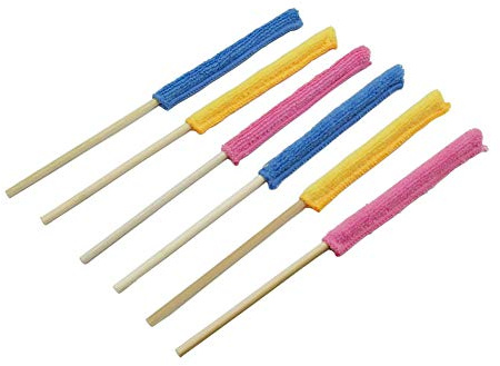 6 pz Microfibra Stick Duster Acchiappa Polvere per la pulizia