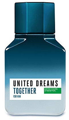 United Colors of Benetton Dreams Together, Eau de Toilette para Hombre, Fragancia fresca, casual y masculina, Notas cítricas y de especias, Optimo para uso diario, 100 ml