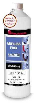 Abflussfrei Haar-weg – Viskoser Abflussreiniger, Rohrreiniger – gegen Verstopfungen und Haare - für Dusche, Bad, Badewanne, WC, Waschbecken, Küche, Siphon 1 Liter