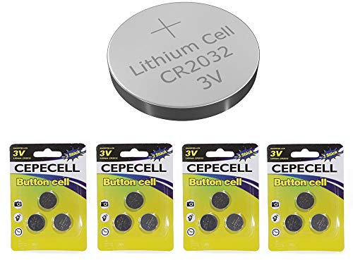 Set di 4 pile a bottone CR2032, al litio da 3 Volt (4 x 3 pezzi)