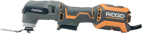Ridgid R28602 JobMax 4 Amp Corded Multi Tool with Replaceable Heads (Sander Head, Sanding Pads, Crescent Saw and 1 1/8“ Wood Cutting Blade Included) (Renewed)