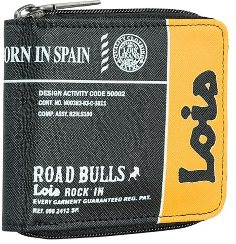 Cartera Juvenil Negro De Polipiel/Nylon Resistente Para Chico Deporte Casua
