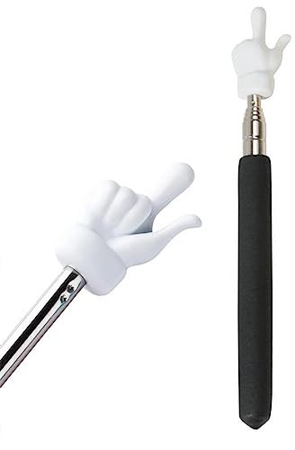 HyzaPhix Puntero telescópico para profesores, mini punteros de lectura de mano, divertidos punteros de dedo extensibles, puntero de presentación para pizarra blanca, conferencias de aula