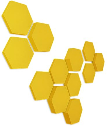platino24 Akustikpaneele 12 Elemente Edition LOFT 3D I Ø 300mm Akustikplatten Schalldämmung Wand & Decke I Akustikschaum Schall-Absorber aus Basotect 30-70mm mit farbiger Akustikbeschichtung