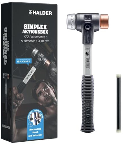 SIMPLEX Aktionsbox KFZ, SIMPLEX Snöre hammare D40, koppar/mjukmetall plus genomslag | 3749s001