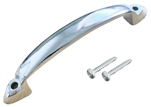 SCARFELL Chrome Bow Handle 95mm Modern Drawer Cabinet Front Fixing Kitchen Door Cupboard