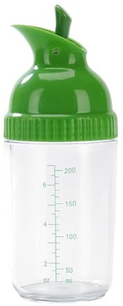 Povxlum 200ml Easy Grips Salatdressing Shaker Selbstgemachter Salat Dressing Shaker, Kunststoff Auslaufsicher Salatdressing Messbecher Schüttelbecher, Auslaufsichere BehäLterflasche mit Waage