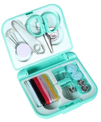Mini Nähset Tragbares Nähzubehör Nähkästchen Nähset Grundausstattung Nähkasten Nähgarn Set Nähzeug für Zuhause Reisen Anfänger Notfall