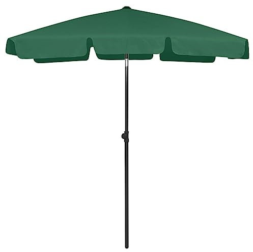 THOYTOUI Strandschirm, Fischerschirm Fishing umbrella Angel regenschirm Angel schirmzelt Geeignet für Terrasse Veranda Balkon Garten Grün 180x120 cm