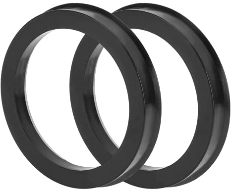 TUCKBOLD Bagues De Centrage De Roue De Voiture Durables Centrage De l'arbre Central des Roues Anneaux D'Amortissement Noir 2 Pièces Od 82,1 Mm À Id 66,6 Mm Plastique