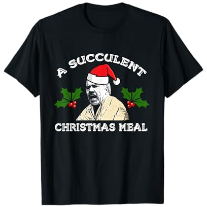 Funny Succulent Christmas Meal Santa Turkey Feast T-Shirt