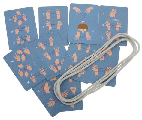 Vaguelly 2pcs Cat Cradle String Toys for Boys and Girls Interactive Hand Game Toys Creative String Games Cooperative Rope Play Educational Plaything