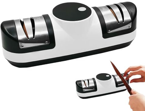 Knives Sharpener, Knives Sharpening Tool, 8.07x2.56x2.95 inches Electric Sharpener with 3 Speed Setting for and Polishing Steel Kitchen Equipment
