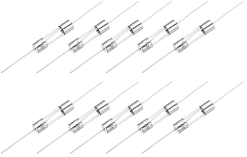 QUARKZMAN 20A Glassicherung 5x20mm, 10 Stück Schnellschlag Auslösecharakteristik 250V Sicherung für Leiterplatten Elektronische Geräte Haushaltsgeräte