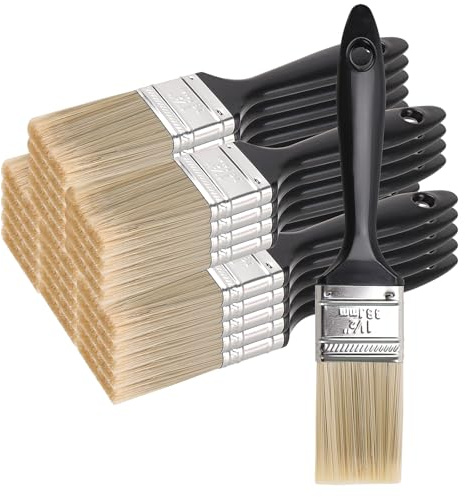 SENJEOK 20 PCS 1.5 Inch Paint Brushes, 38mm Chip Paint Brush, Small Trim Painting Brush for Walls Ceilings Fences Decorating