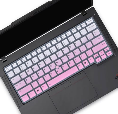 Tastatur-Abdeckung, kompatibel mit Lenovo ThinkPad T14, T14s, P14s, L14, Gen 5, Lenovo Thinkpad T14s Gen 6, 35,6 cm (14 Zoll) Laptop-Tastaturschutz, abgestuft, Rosa