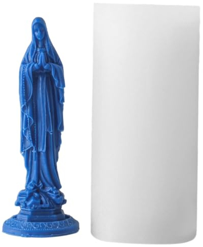 Joli moule en silicone 3D Vierges Marys robuste Accessoire de maison pour créer des figurines en résine de gypse Décoration Usage quotidien