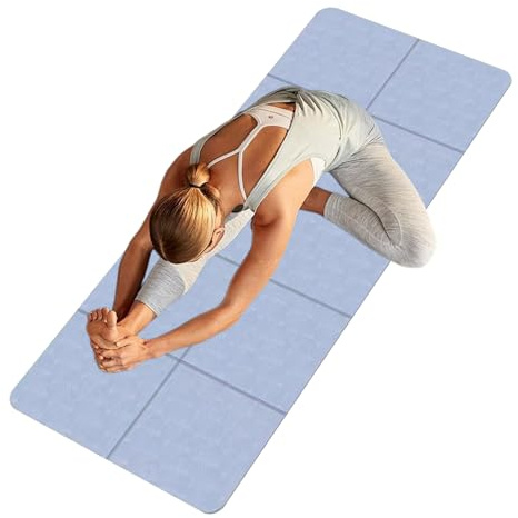 Alfombras de pilates y fitness en casa - Alfombra deportiva plegable | Esterilla de yoga de viaje compacta | Accesorios de viaje para meditación o aire libre | Ideal para mujeres y hombres apasionados