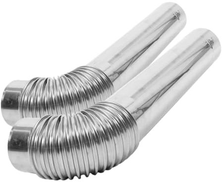 Abaodam 1 Ensemble Conduit d'évacuation de la cheminée Tuyau de cheminée de Tente en Acier Inoxydable tuyaux de poêle tuyaux de réchaud de Camping Tuyau de poêle réducteur