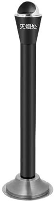 JUNCHENG1008 Standaschenbecher Regenfester Ash Pillar Ash Collection Rauchlöschender Mülleimer aus Edelstahl for den Außenbereich Außenaschenbecher(Schwarz)