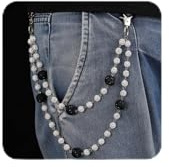 AFSTALR Hosenkette Herren Damen Schlüsselkette Wallet Chain Punk Hosen Kette mit Verschluss Pants Chain Hip Hop Layered Kette Hose mit Diamantperlen Jeans Ketten für Männer Frauen