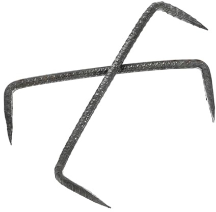 Milisten Lot De 2 Clous à Pointe Pointue Double Épingle 5x19,5 Mm pour Fixation Robuste De Bois Et Clôture Usage Extérieur Jardin Entretien Pelouse