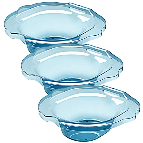 BAZEITFLOW Sitzbad Sitzwanne Teiliges Gehärtetem Pet Ergonomisch Geformt für Bequemen Sitz Geeignet für Schwangere Wochenbettpflege und Hämorrhoidenbehandlung Aufhängehaken Wasserblau