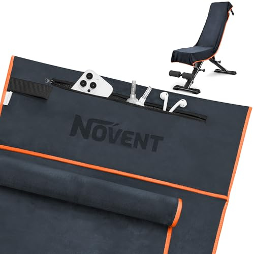 Fitness Handtuch 2 Stück | 120x50cm Anti-Rutsch Sporthandtuch mit Reißverschlusstasche - 80x40cm Kleine Handtücher | Gym Handtuch Fitnessstudio aus Mikrofaser für Sport, Training (Dunkelgrau/Orange) | mit Reißverschlusstasche - | Gym Handtuch Fitnessstudio aus Mikrofaser für Sport, Training (Dunkelgrau/Blau)