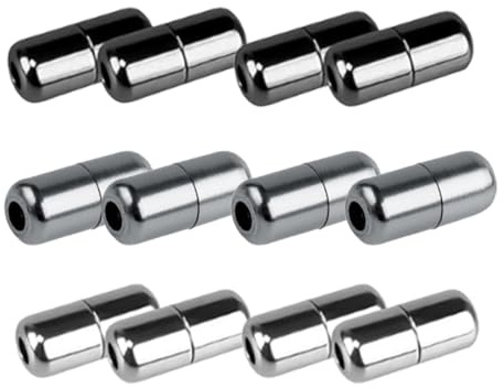 Cierres Metal Cápsula Hebillas, 12 Piezas, Cordones Elásticos Sin Nudo, cierre cordones Adultos Hebilla de Cordones Perezosos Más amigable, cierre rápido, cordones para niños, zapatos casuales