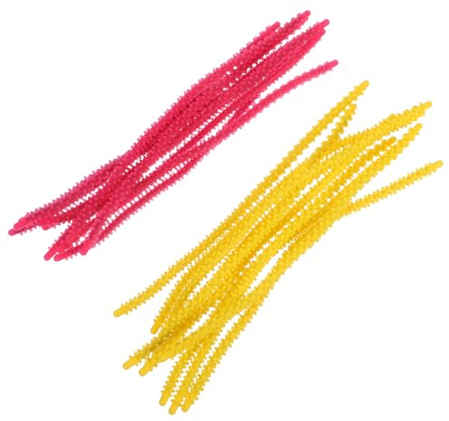 minkissy Lot de Petits Rouleaux à Cheveux en Silicone Bicolore Jaune et Rose Fuchsia, Bigoudis Permanents Flexibles pour Boucler, Onduler et Tresser Cheveux Courts et Longs, Usage