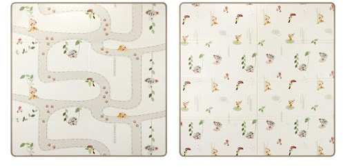 Tiny Love Tappeto Pieghevole Gioco Bambini XL in Schiuma, Tappetino Neonato, 0+ Mesi, Double-face, Leggero e Pieghevole, 150 x 150cm, Morbido e Spesso (1 cm), Impermeabile, Facile da Pulire, Boho Chic