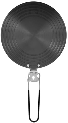 IMIKEYA Diffuseur de Chaleur en Aluminium Pliable Cuisine, Plaque D'adaptation pour Induction Noire, Améliore L'efficacité de Cuisson sur Cuisinière à Gaz