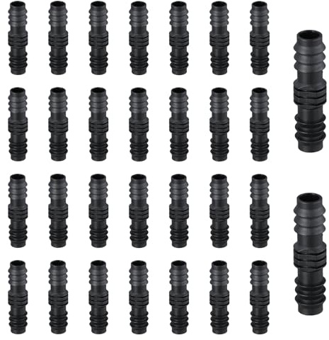 16mm Raccordi per Tubi Irrigazione, Connettori per Tubi Flessibili in Plastica, Kit Irrigazione a Goccia, Raccordi per Ala Gocciolante, Diritte per Sistema di Irrigazione, 30 Pezzi
