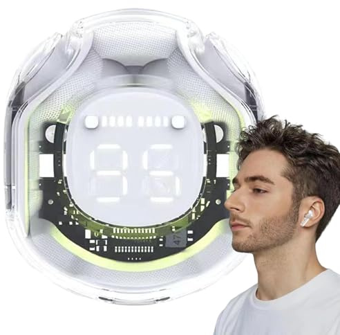 Cuffie fitness antirumore,Cuffie senza fili antirumore, Intra-ear con display digitale - chiamate chiare a lunga durata di lettura per l'allenamento sportivo e il t