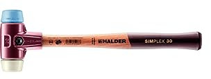 Halder 3018030 Simplex Soft-Face TPE-Soft/Nylon Mallet, Multi-Colour, 30 mm