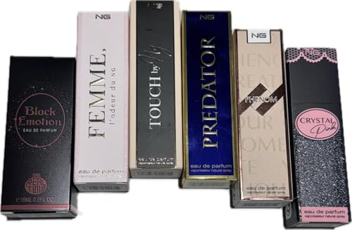 Trend Düfte: Set X 6 Parfüm für Damen 15 ML jedes einzeln in Box Spray Köpfe + Geschenk Tasche gratis