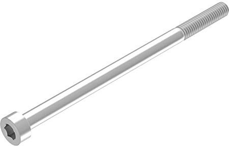 SECCARO Zylinderschraube M6 x 100 mm, Edelstahl V2A VA A2, DIN 912 / ISO 4762, Innensechskant, Teilgewinde, 20 Stück