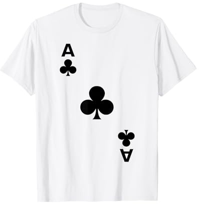 Kartenspiel Kreuz As Spielkarte Karte Karneval Party Kostüm T-Shirt