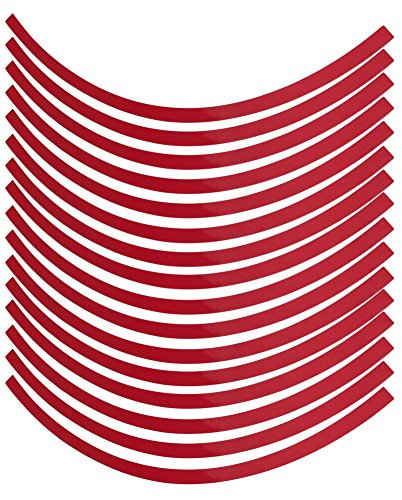 Akozon Aufkleber, Motorrad-Felgenband, Felgenaufkleber für Auto, reflektierend, für Katzen, Rer, 2019, rotes Klebeband, reflektierender Aufkleber auf Radnabe, Nadelstreifenband, rotes Felgen-