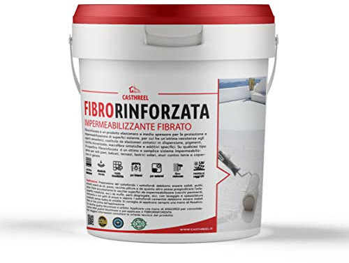 GUAINA LIQUIDA FIBRORINFORZATA IMPERMEABILIZZANTE 5KG - 20KG (20KG, BIANCO)